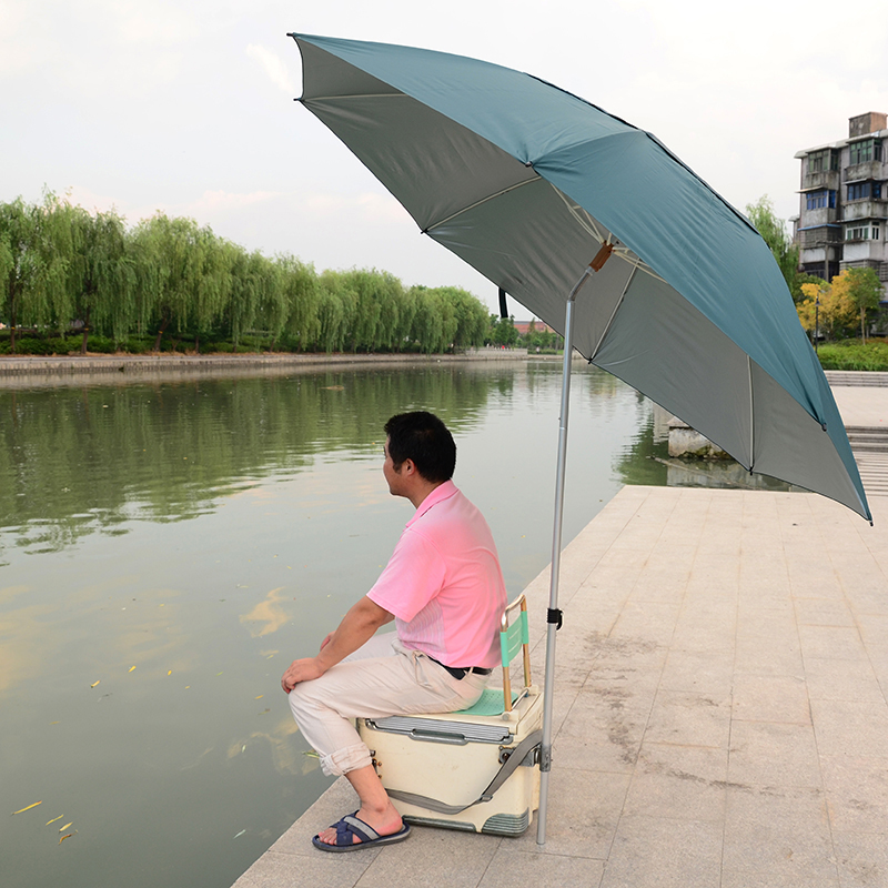 2.2米玻纤骨折叠钓鱼伞万向遮阳 1.8米三节铝杆单转防雨防晒钓伞