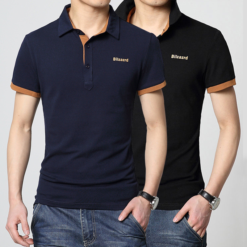 2016夏季新款休闲短袖POLO衫男士韩版修身T恤衬衫领短袖T恤POLO衫