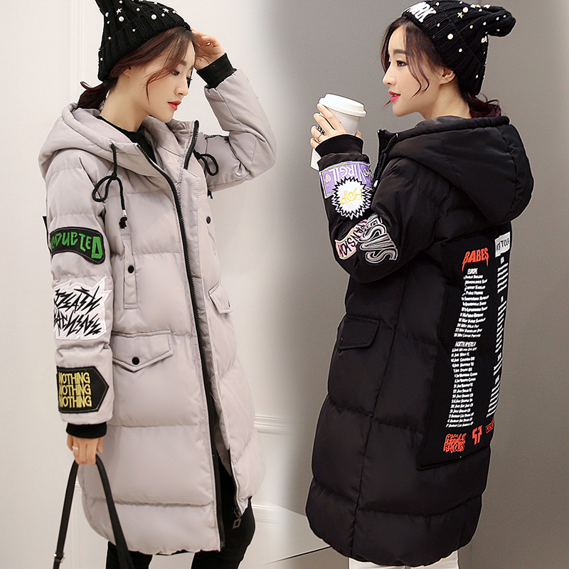棉袄冬季韩版中长款加厚连帽面包服韩国棉服女士外套大码羽绒棉衣