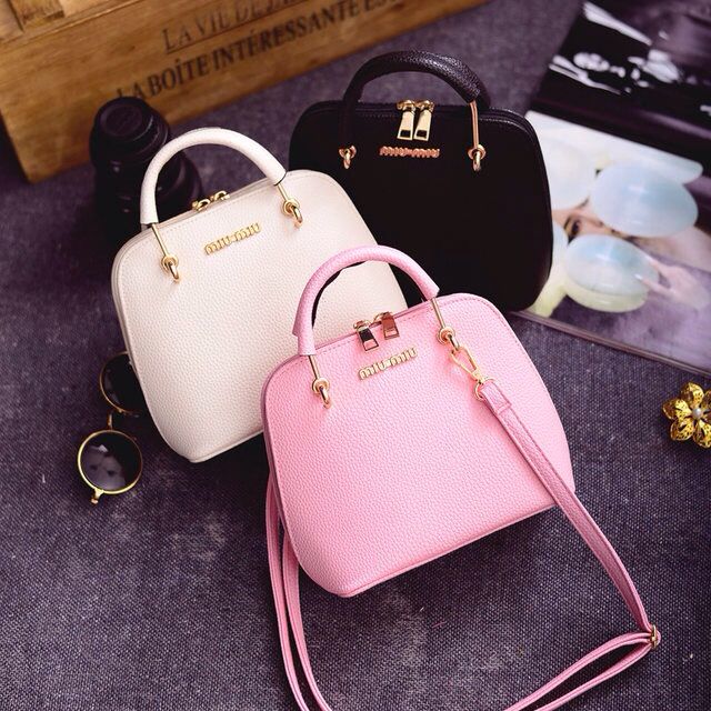 一件代发 2015韩版贝壳包甜美粉色单肩斜挎手提包