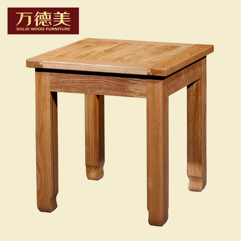 实木沙发角几美式橡木边几 边桌 凳子 实木小桌子实木方凳换鞋凳