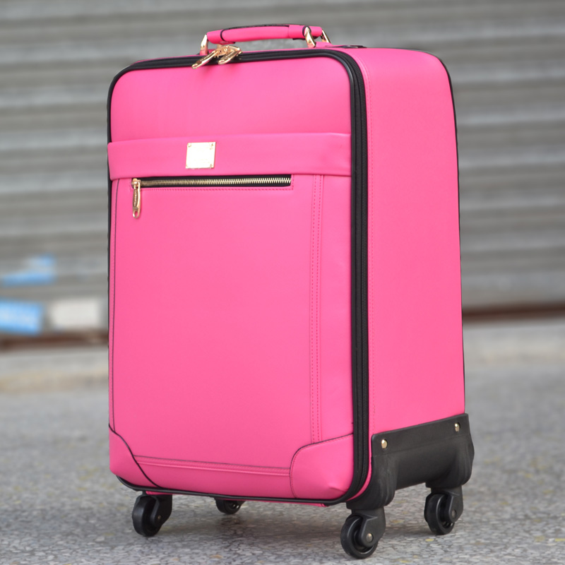 皮箱拉杆箱女韩版行李箱旅游旅行箱PU软箱万向轮16寸20寸22寸24寸