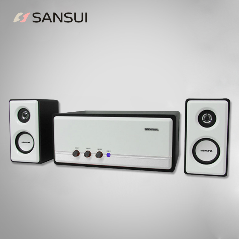 Sansui/山水 GS-6000(32C)电脑音箱白色大功率组合低音炮音响包邮