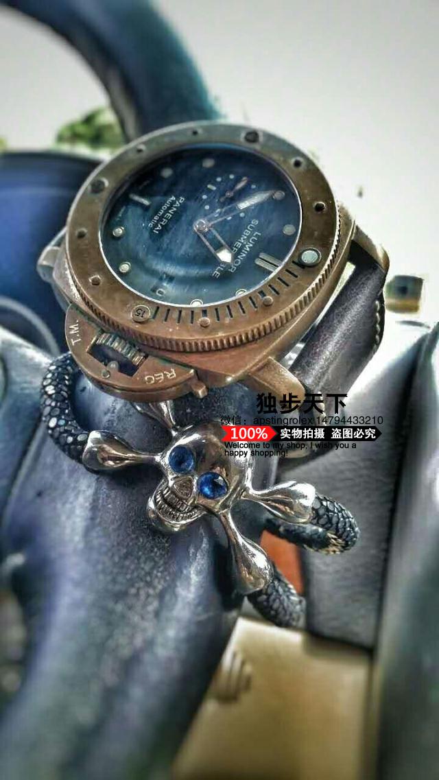 非stinghd独立设计魅力无限骷髅魔鬼鱼皮手环腕表搭配达人。
