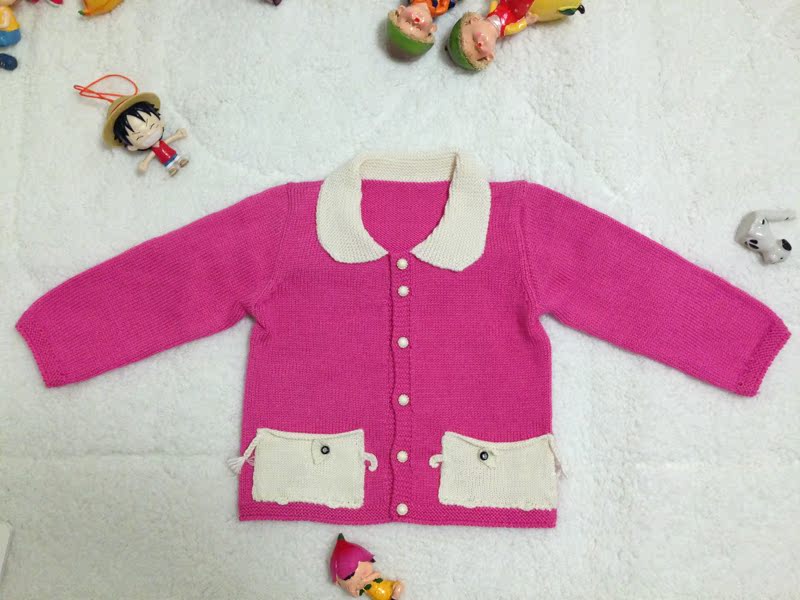 新款纯手工编织宝宝毛衣中小儿童羊毛男女童开衫外套宝宝针织衫