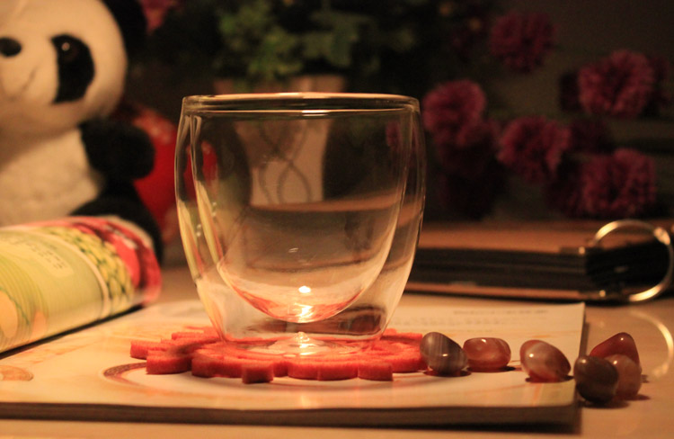 双层耐热大玻璃杯子 创意带盖玻璃盖 木头盖 咖啡杯 透明茶杯水杯