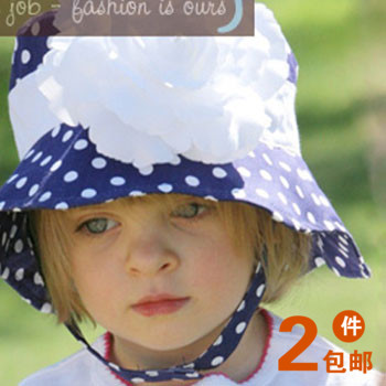 夏季新款儿童太阳帽 公主花朵遮阳帽 防紫外线春游盆帽