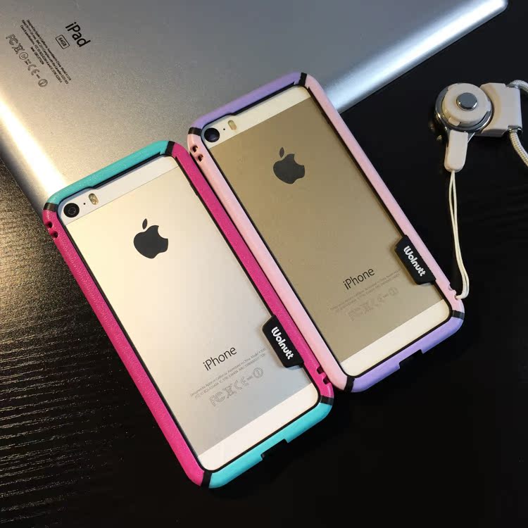 日韩原创iphone6挂绳苹果6手机壳4.7 6plus5.5硅胶套边框软5s情侣