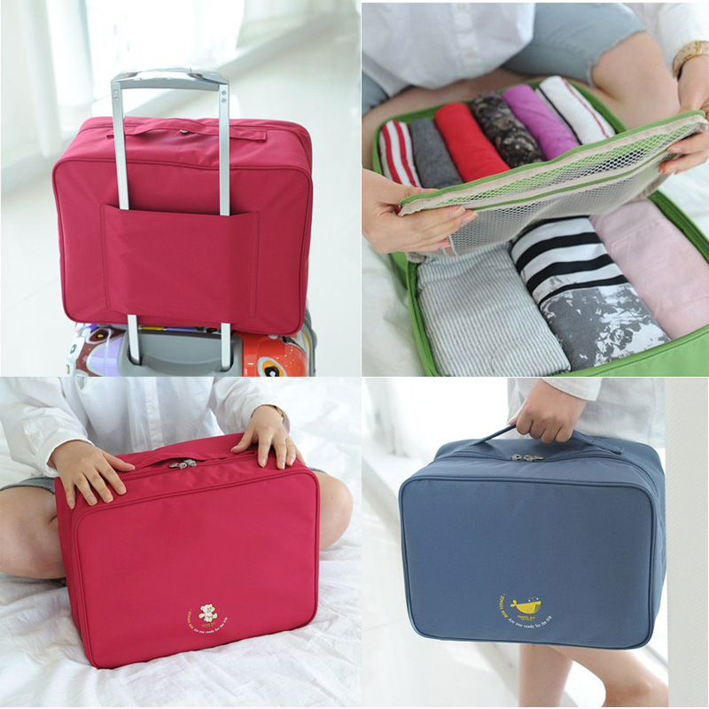 可折叠旅行包手提大容量女旅行衣服收纳套装衣物行李袋洗漱化妆包