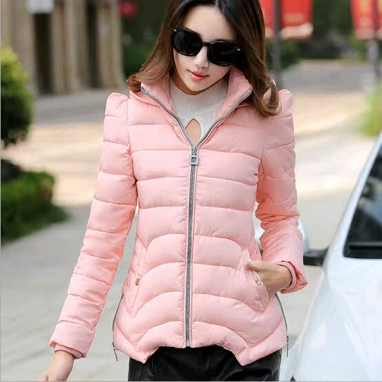 冬装女棉袄外套短款时尚韩版修身大码棉衣