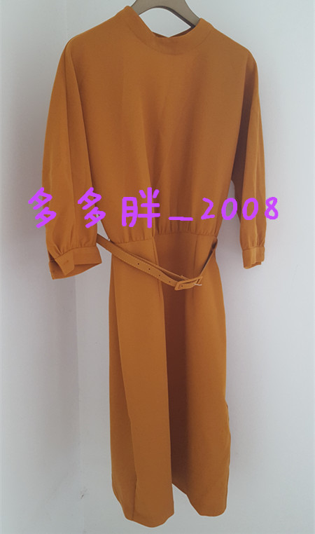 2015秋装新款复古中袖连衣裙L53100030原价539