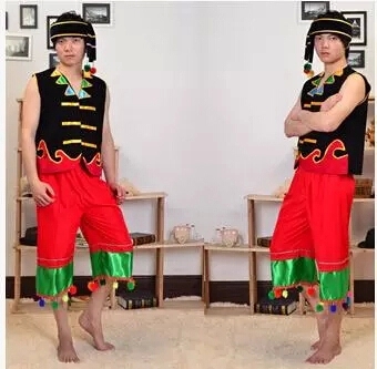 苗族侗族服装/土家族服/壮族服装/瑶族服佤族男女民族演出服