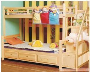 实木家具/子母床（步步高楼梯子母床带3抽屉）超值简单安装宜家