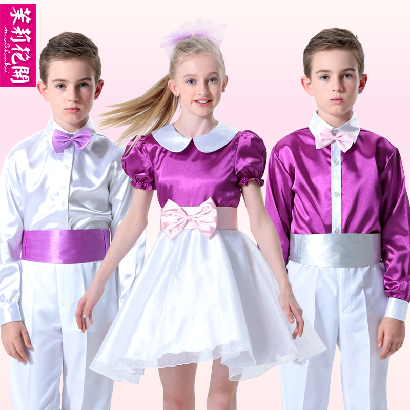 茉莉花开-新款 儿童合唱服六一少儿演出中学生小学生表演服装H32