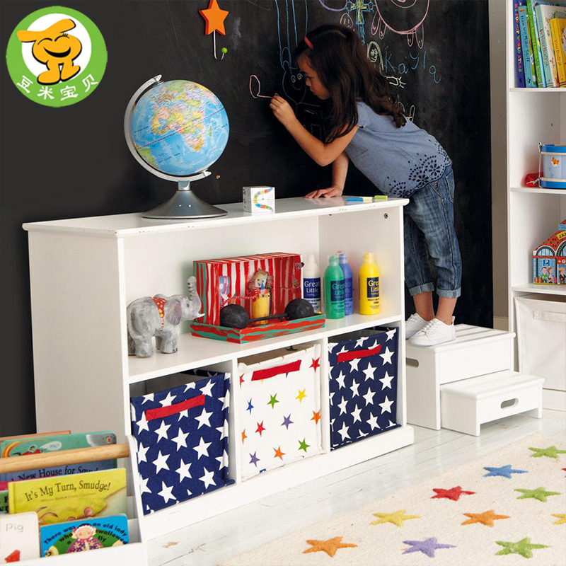 儿童书架卡通欧式学生简易自由组合书柜书橱宝宝玩具收纳储物柜子