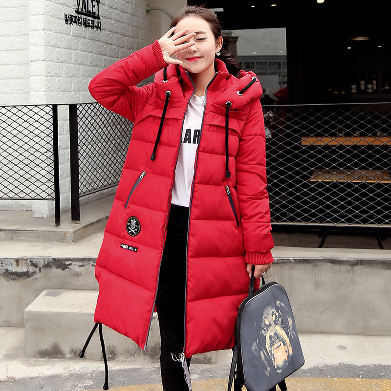 MISSfofo中长款斗篷型棉衣女 2015冬季韩版修身棉袄连帽棉服外套