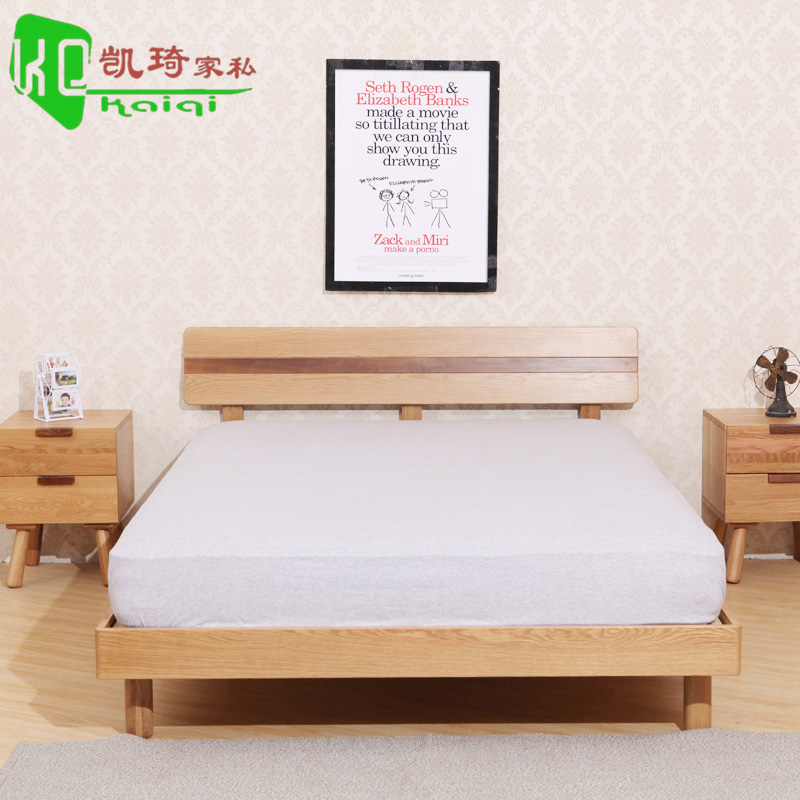 日式简约进口白橡木储物双人床1.5/1.8米欧式全实木卧室家具环保
