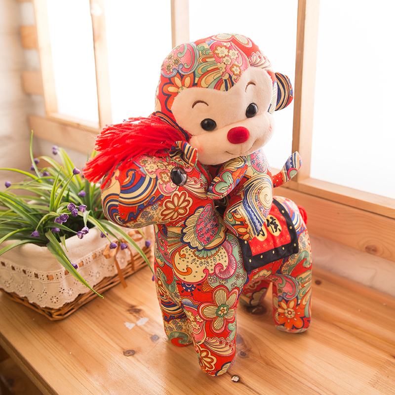 春节正常发货  马上封侯毛绒玩具猴年吉祥物布娃娃玩偶年会礼品
