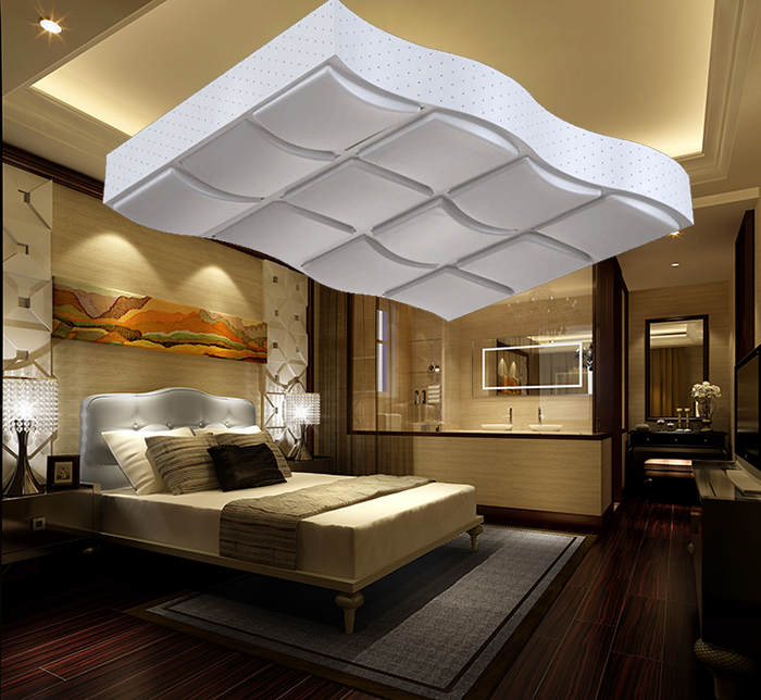 包邮施普旺斯2015卧室现代简约创意铁艺时尚异形长方形客厅吸顶灯