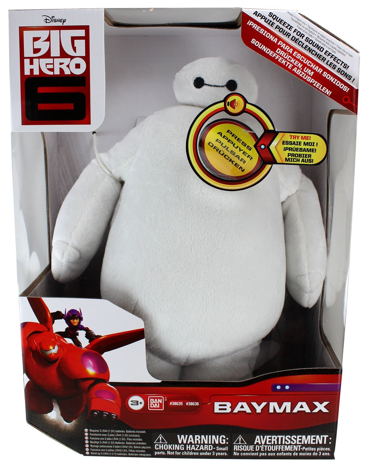 美国代购正版超能陆战队BIG HERO 6 Baymax大白公仔发声毛绒玩具