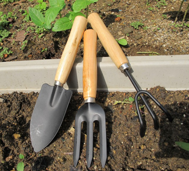 超值迷你三件套 铲子耙移植工具 园艺用品 家用养花种菜必备工具