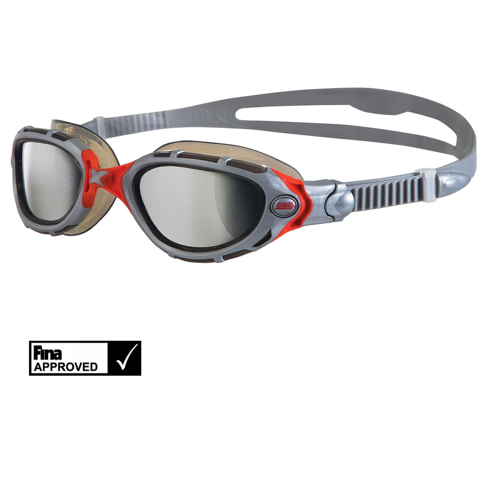 Zoggs - Predator Flex 镜面镜片泳镜 绝佳可视度游泳镜