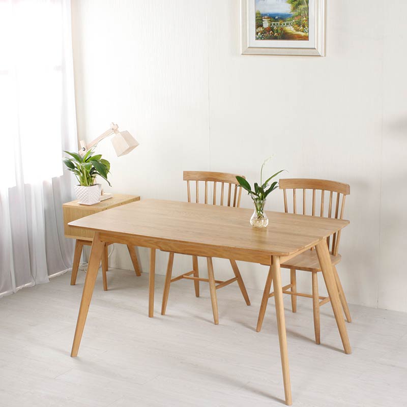 全实木餐桌椅组合6人吃饭桌子长方形桌子小户型橡木餐桌餐台家具