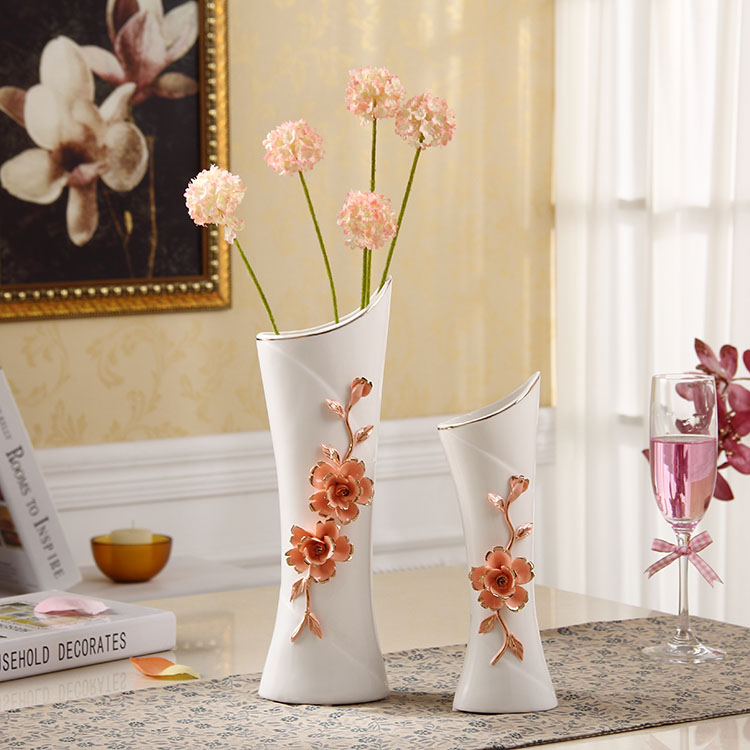 家居装饰陶瓷花瓶摆件 创意花器花插摆设 卧室餐厅客厅办公室摆设