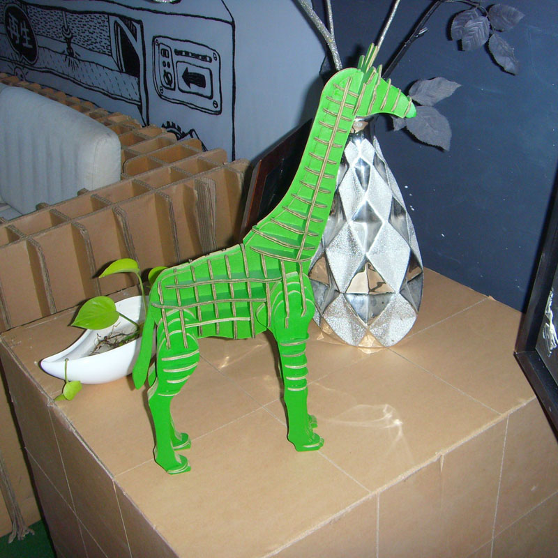 纸匠摆件3d拼图组装玩具立体长颈鹿装饰儿童益智4-5-6-78正品早教