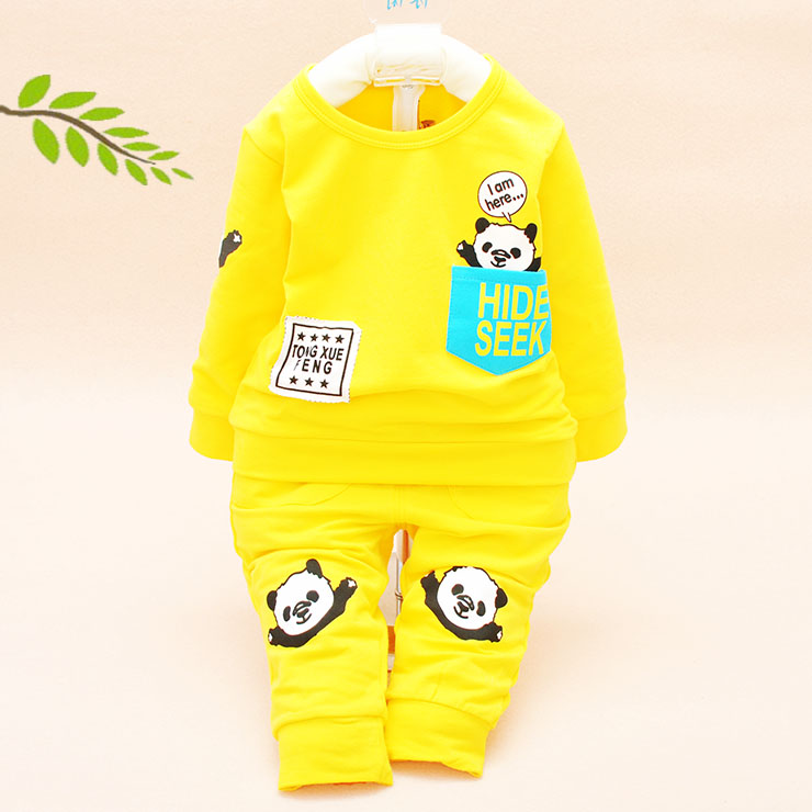 秋季新款男童休闲套装0-1-2-3岁 儿童宝宝长袖纯棉两件套外出服
