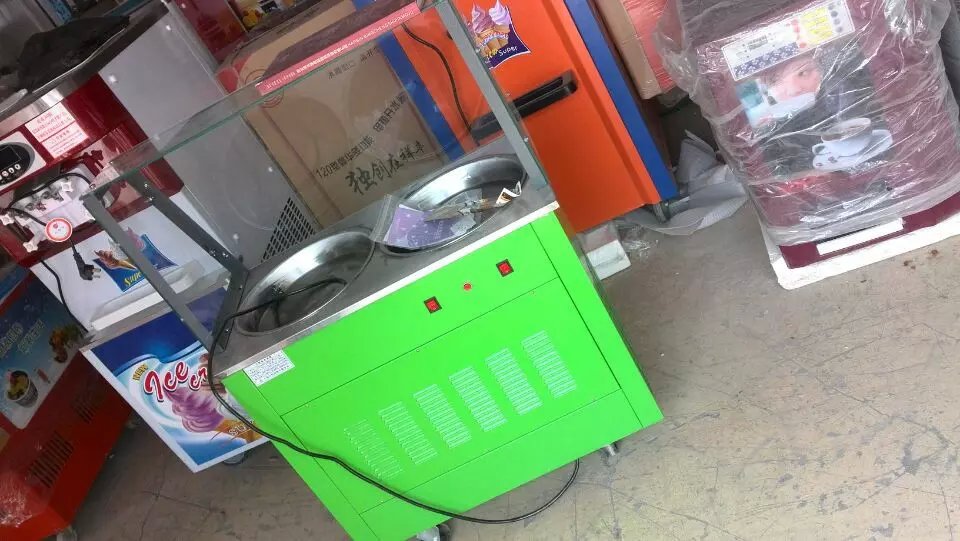 冰之乐炒冰机炒酸奶机炒冰机双锅炒酸奶机双锅炒冰机双锅单压缩机
