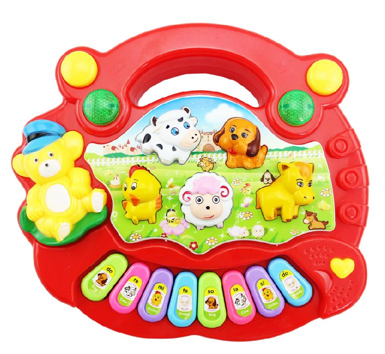 正品婴儿玩具动物琴儿童启蒙教育拼图益智电子琴早教机 农场