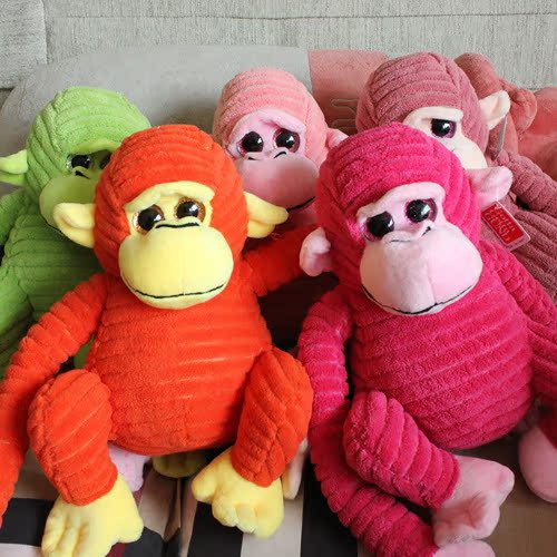 毛绒玩具五彩猴子公仔可爱卡通儿童玩偶布娃娃猩猩猴可挂脖子礼物