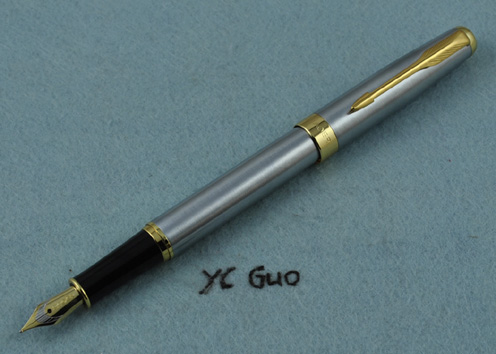 保尔388全钢中尖钢笔铱金笔