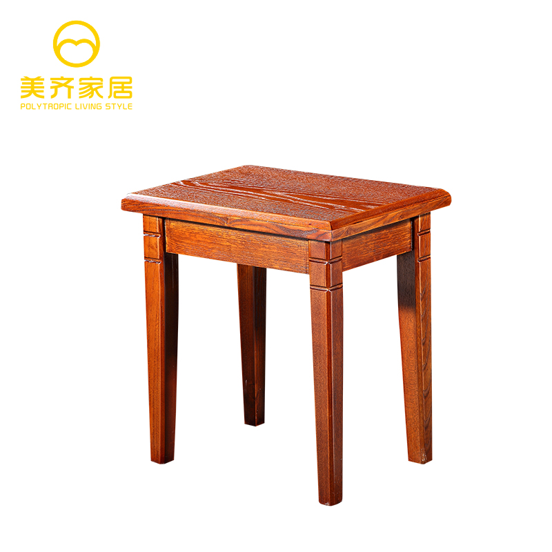 美齐 百变实木换鞋凳 现代简约中式梳妆凳 钢琴凳简易榆木凳多色
