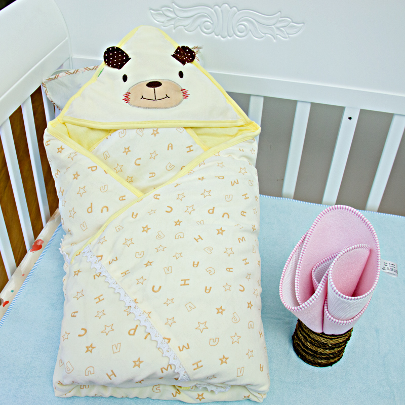 壹零年代新生婴儿抱被纯棉秋冬包被婴儿用品睡袋宝宝抱毯冬季加厚