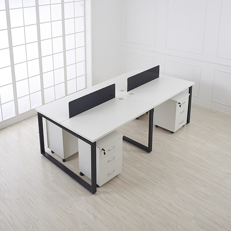 办公家具办公桌简约现代屏风办公桌 员工桌 4人组合办公桌椅