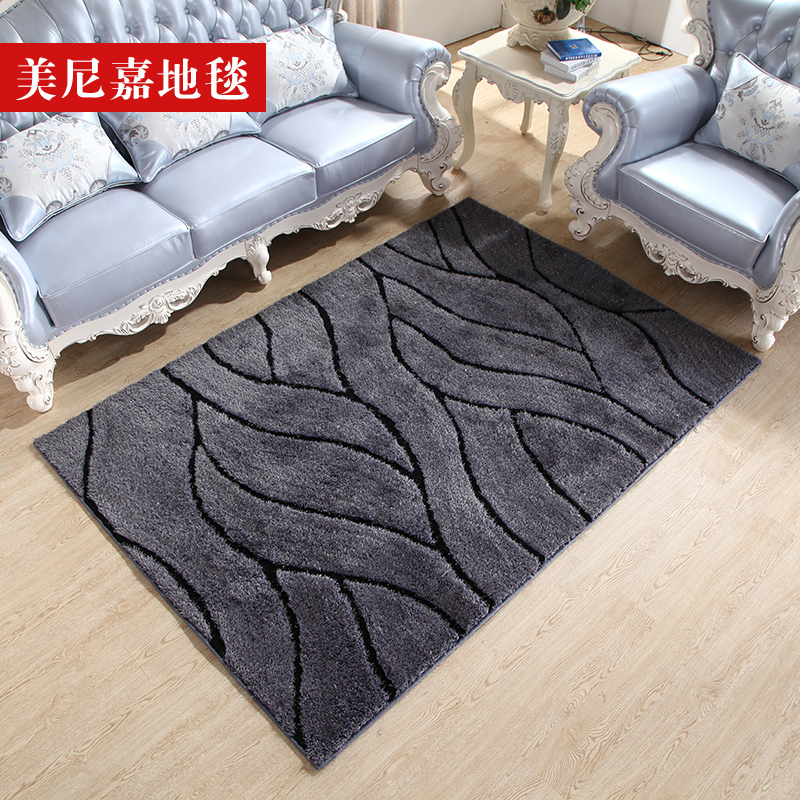 沙发地毯客厅欧式简约现代图案弹力丝茶几地毯卧室地毯可定制
