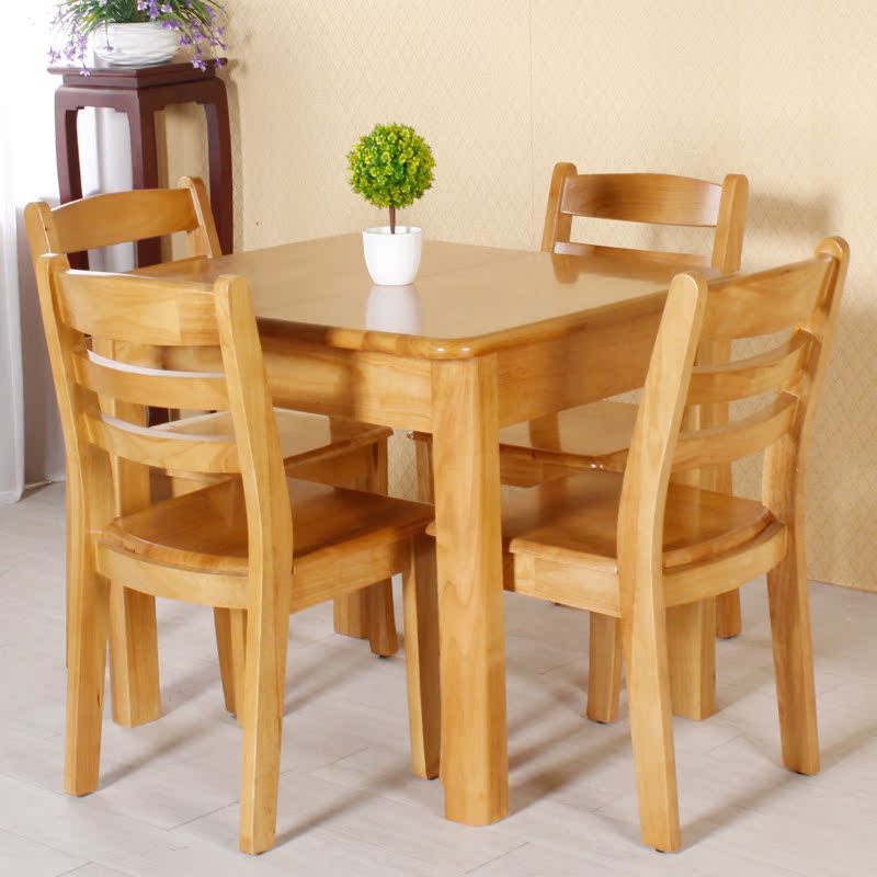 餐桌椅套 实木伸缩餐桌 折叠餐桌 餐桌椅组合 圆形饭桌 餐厅家具