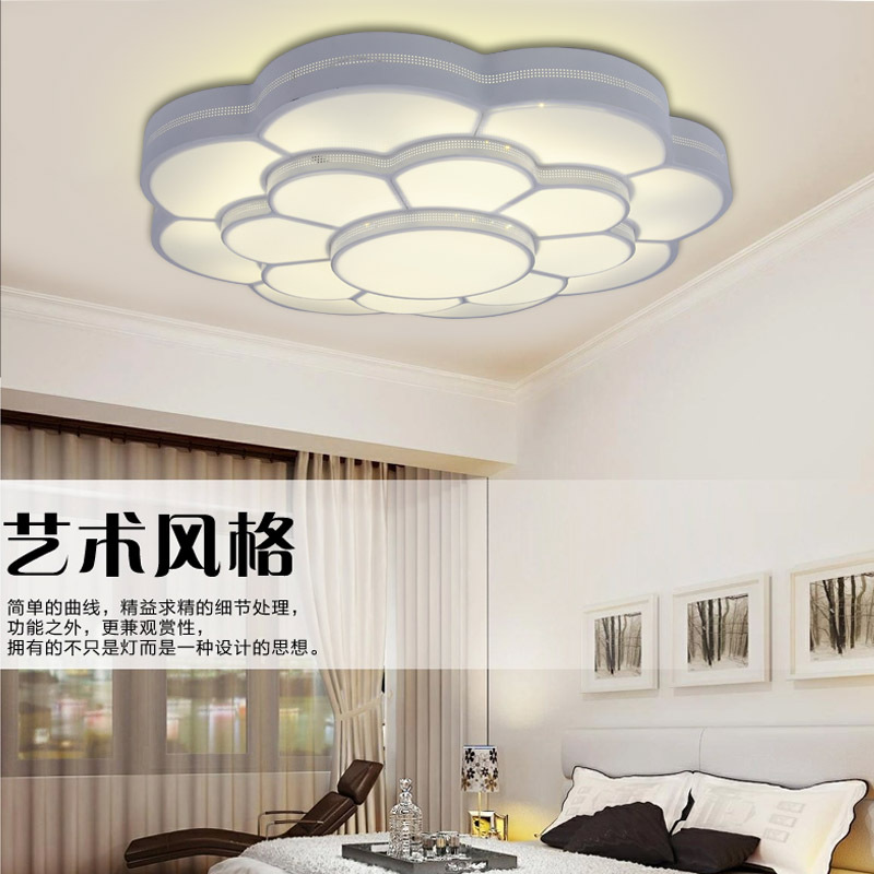 创意铁艺亚克力花型LED吸顶灯 客厅高端大气吸顶灯具灯饰