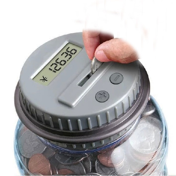 包邮创意存钱罐会计数的储蓄罐大号水桶造型智能储钱罐生日礼物