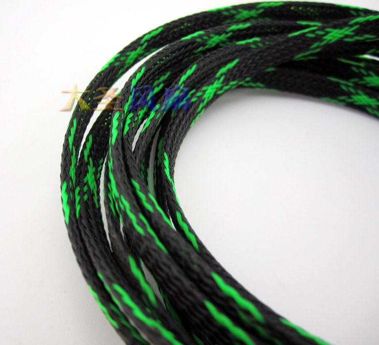 蛇皮网 黑绿混织 避震网 保护网 编织网 尼龙网 线径6MM 1米1.8元
