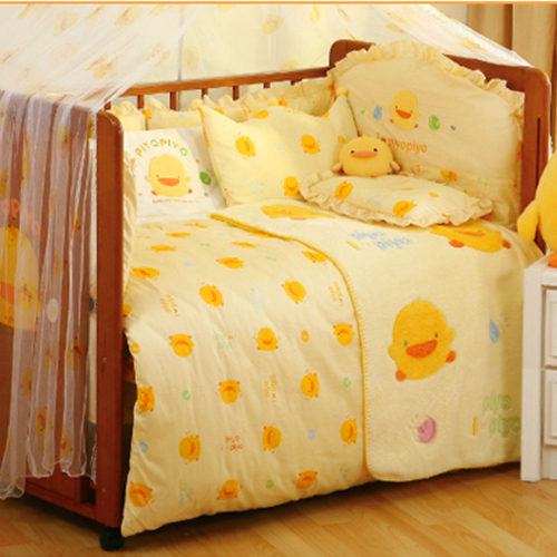 黄色小鸭 婴儿床上用品 宝宝床围7件套 婴儿床围可拆洗新生儿用品