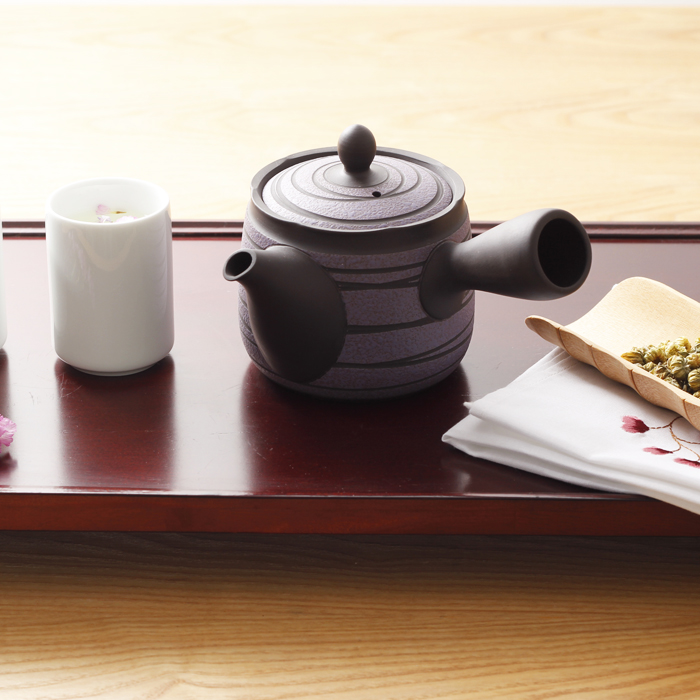 日本进口 正品名家紫砂壶 彩色茶壶功夫茶紫韵手工拉壶 送礼壶