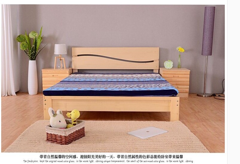 特价实木床双人床 松木床 青少年床儿童床1.2米1.5米1.8米可定制