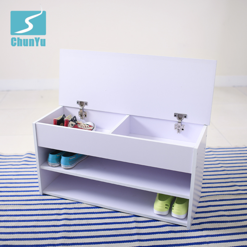 chunyu 韩式简约 三层换鞋凳 翻盖小户型鞋柜 多功能收纳