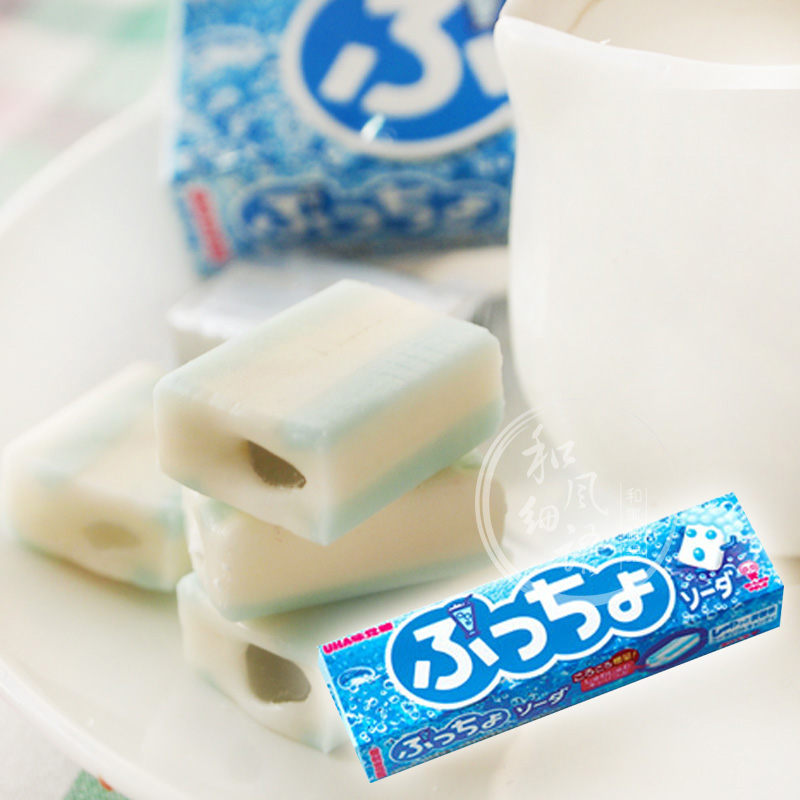 日本原装进口零食品 UHA悠哈 碳酸苏打汽水味觉糖普超软糖果 10粒