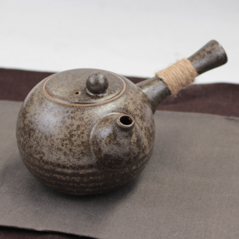 新品 中国古典传统茶壶 纯手工 盖 古陶茶具手把壶 手抓壶