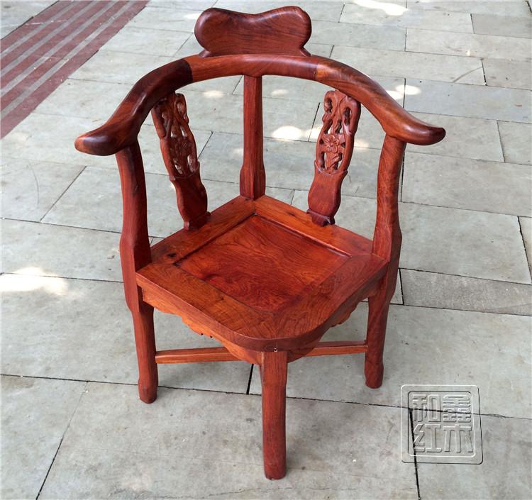 红木椅子缅甸花梨咖啡椅休闲椅大果紫檀靠背椅实木椅特价