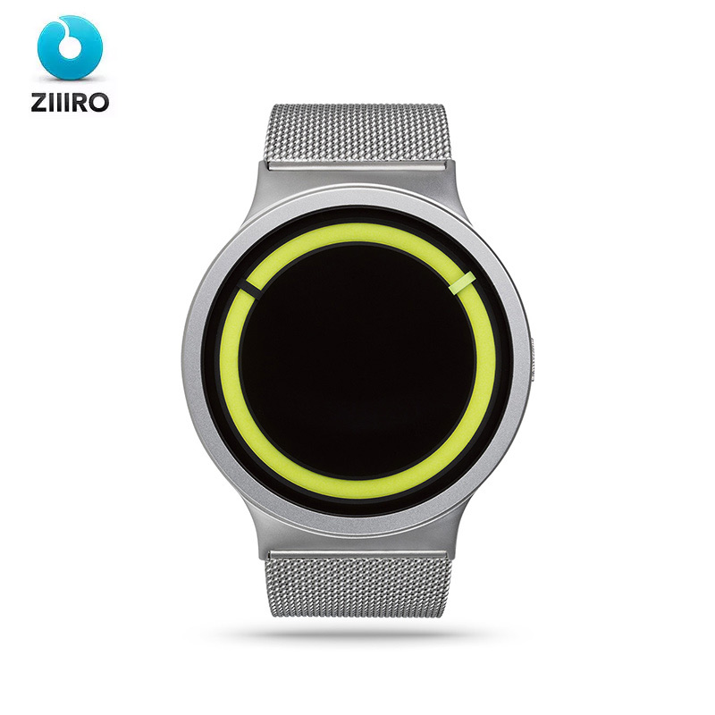 德国ziiiro Eclipse日食不锈钢表带夜光腕表创意男女概念石英表
